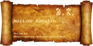 Waitzer Katalin névjegykártya